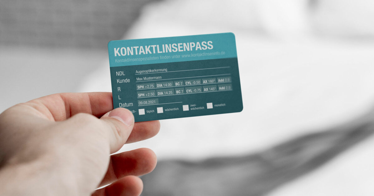 Kontaktlinsenpass lesen und verstehen